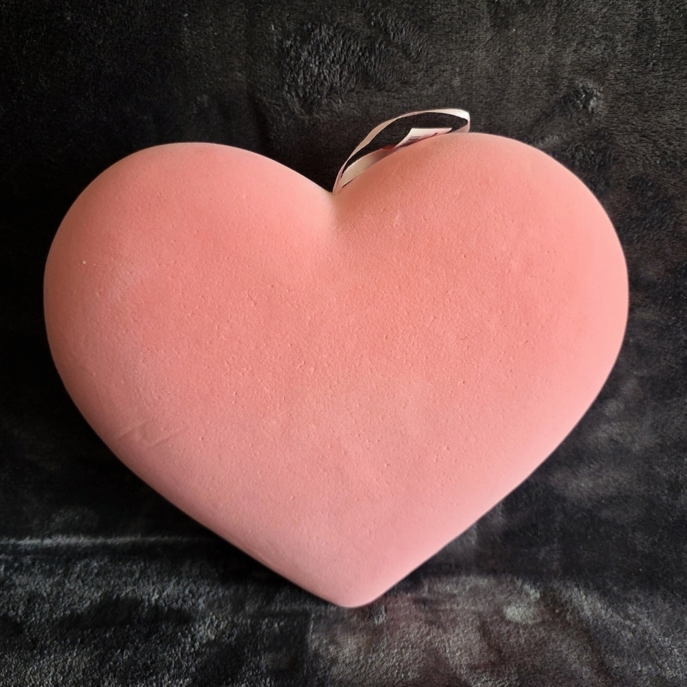 New Valentine's day pink large 12' Flocked Heart indoor home decor 2025 at Home